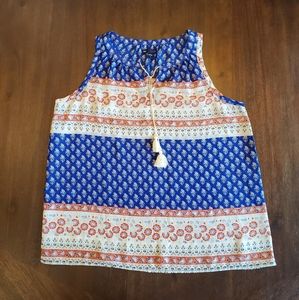GAP Bohemian style sleeveless blouse size S